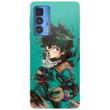 Husa compatibila cu Motorola Edge 20 Lite model Izuku Midoriya My Hero Academia, Silicon, TPU, Viceversa, Transparent, Carcasa