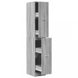 Cumpara ieftin Dulap de farmacie, sonoma gri, 30x41x174,5 cm, lemn prelucrat