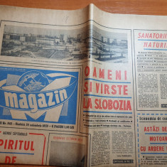 magazin 24 noiembrie 1973-art. si foto orasul slobozia,ilie nastase lider FILT