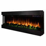 Art Flame Semineu Dalas 60 De perete &amp; incorporabil Negru din Metal 493*1524*200