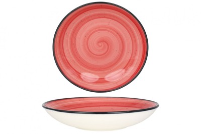 Bonna Farfurie ad&amp;acirc;ncă - Aura Passion - Porţelan - 25 cm (1300cc) - set de 6 foto