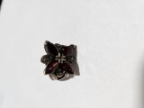 Inel din argint masiv cu granate si marcasite #2278