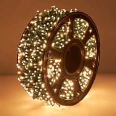 Instalatie De Craciun , Tip Rola, Pentru Interior/Exterior, Lungime 50 m, 8 Moduri ,Alb Cald