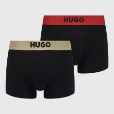 HUGO boxeri 2-pack barbati, culoarea negru