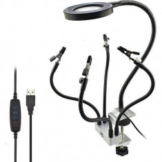 Lampa de iluminat LED, 3 trepte de intensitate, 8W, negru foto