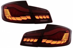 Stopuri OLED BMW Seria 5 F10 (2011-2017) Rosu Clar cu semnal dinamic Performance AutoTuning