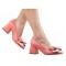 Pantofi dama office din piele naturala corai - NAB1CORAI