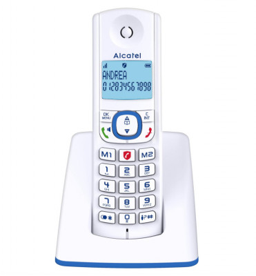 DECT fara fir Alcatel F530 DECT alb albastru, Extensie telefon - RESIGILAT foto