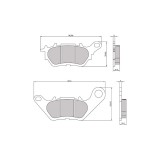 MBS Placute frana organice RMS, echivalent MCB879, Cod Produs: 225103650RM