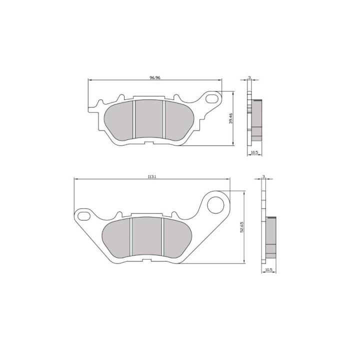 MBS Placute frana organice RMS, echivalent MCB879, Cod Produs: 225103650RM