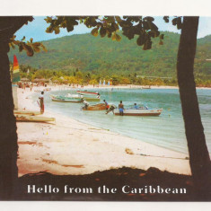 FA23-Carte Postala- Caraibe - Caribbean Beach , circulata 1987