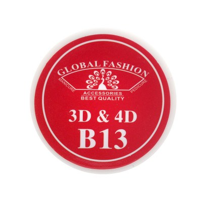 Gel UV 4D plastilina, gel plastrat, Global Fashion, B13, 7g, culoare coral foto