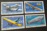 Seria Completă Germania 1991 - Istoria Poștei Aeriene, Dirijabil Graf Zeppelin, Junkers F13, Fokker, 4v -A333, Stampilat