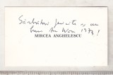 bnk div Carte de vizita cu felicitare olografa - Mircea Anghelescu