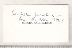 bnk div Carte de vizita cu felicitare olografa - Mircea Anghelescu