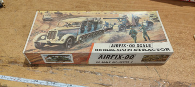 Model Open Box Airfix 88 mm Pistole und Traktor 172 Kit #A5549HAN foto