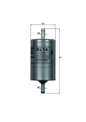 MAHLE KL 14 filtru combustibil foto