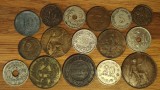 Start colectie 2 B incepatori - 16 monede diferite anii 1901-1925 = vechi de +100 ani - din toata lumea, stare buna !, Europa