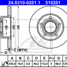 Disc frana VW PASSAT Variant (3B5) (1997 - 2001) ATE 24.0310-0201.1