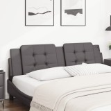 VidaXL Pernă pentru tăblie pat, gri, 180 cm, piele artificială