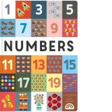 Carte de invatare "Keepsake - Numbers", format mare, coperta cartonata, hartie groasa, stil clasic, pentru prescolari
