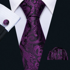 Set cravata + batista + butoni - matase - model 293