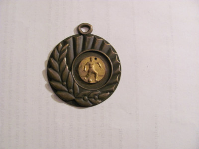 CY - Medalie bronz frumoasa veche footbal / negravata foto