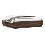 Cumpara ieftin Cadru de pat, stejar maro, 200x200 cm, lemn prelucrat