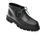 Ghete CLARKS negre, CLEYHILL TOP, din piele naturala