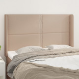 VidaXL Tăblie pat cu aripioare cappuccino 147x16x118/128 cm piele eco