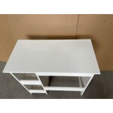 HOMCOM Birou pentru calculator lucios cu 2 rafturi deschise, 80 x 40 cm, stil modern, alb | Aosom Romania