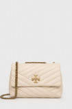 Tory Burch poseta de piele culoarea bej