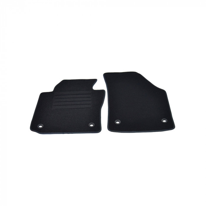 Covorase mocheta VW CADDY cu fixare in podea OVALA 11/2003- Negru, set de 2 bucati AutoDrive ProParts