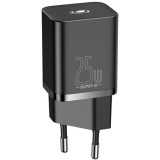 Incarcator rapid Baseus Super Si, USB-C, 25W, Negru