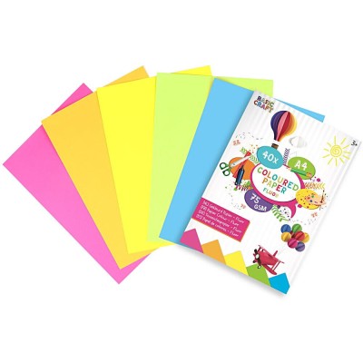 Carton colorat neon A4 (40 coli) PlayLearn Toys foto