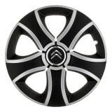 Cumpara ieftin Set 4 capace roti Bis Gri-Negru R15 pentru gama auto Citroen, Autohelix MSA