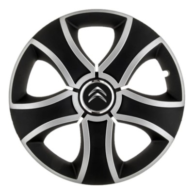 Set 4 capace roti Bis Gri-Negru R14 pentru gama auto Citroen foto