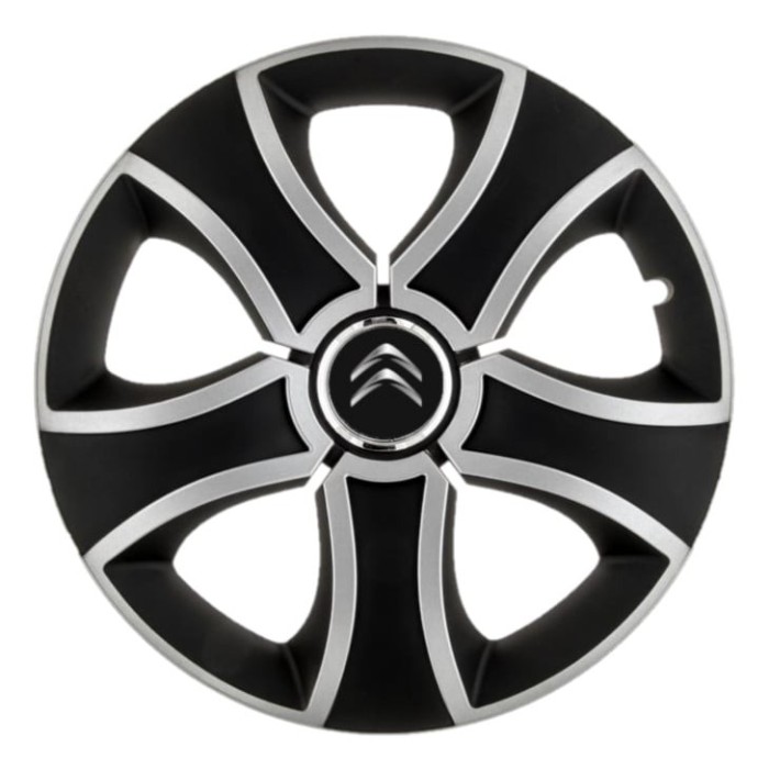 Set 4 capace roti Bis Gri-Negru R14 pentru gama auto Citroen