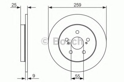 Disc frana TOYOTA PRIUS (ZVW3) (2009 - 2016) BOSCH 0 986 479 721 foto