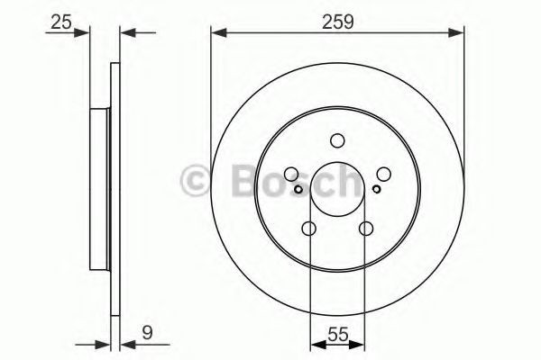 Disc frana TOYOTA PRIUS (ZVW3) (2009 - 2016) BOSCH 0 986 479 721