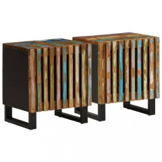 vidaXL Noptiere, 2 buc., 40x34x46 cm, lemn masiv reciclat 377425