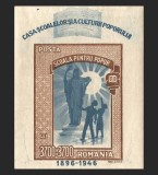 COLIȚĂ Neuzată, Nedantelată 3700-3700 LEI - Timbru Casa Școalelor și a Culturii Poporului 1896 / 1946 - POȘTA - Școala pentru Popor - Regatul Rom&acirc;niei