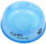 Cumpara ieftin Bol transparent pentru caini si pisici, 300 ml, plastic, albastru, Oem