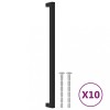 Manere de dulap, 10 buc., negru, 320 mm, otel inoxidabil