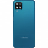 Capac Original cu geam camera Samsung Galaxy A12 albastru Swap (SH)