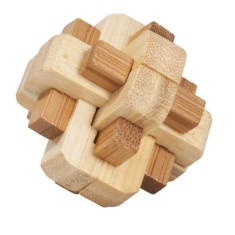 Joc logic IQ din lemn bambus in cutie metalica - 5