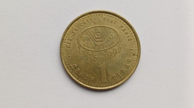 Macedonia -1 Dinar 1995-FAO foto