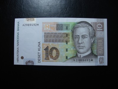 CROATIA 10 KUNA 2001 AUNC/UNC foto