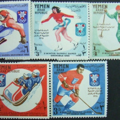 YEMEN A.R. GRENOBLE-1968- OLIMPIADA DE IARNA-1SERIE.NEOB. YAR 045