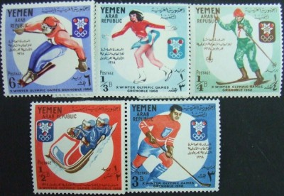 YEMEN A.R. -GRENOBLE 1968 OLIMPIADA DE IARNA- SERIE-NEOB. - YAR 045 foto